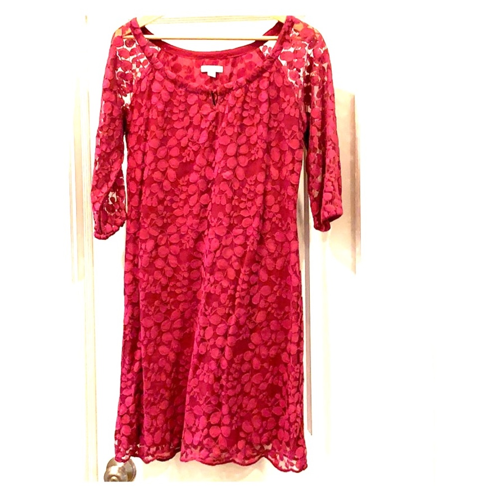 Soft lace dress in a wine color dress